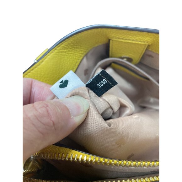 Kate Spade NY Womans Mustard Yellow Satchel Crossbody SKU 9526 - Picture 14 of 16